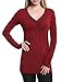 Ninedaily Women Blouses V Neck Long Sleeve High Waist Pleated Tunic Tops Shirts