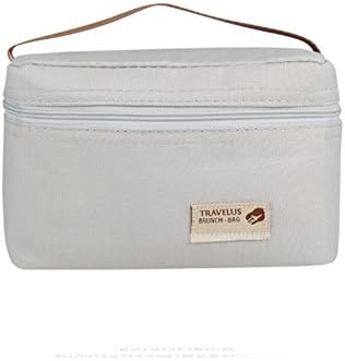 Portable Thermal Insulated Cooler Bag Mini Small Lunch Box Bag for Kids insulated Lunch Bag For Primary School Students Insulated Snack Bag For Kids Small (Gray)