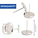 NBEADS 500 Pcs Silver Color Brass Ear Stud Components Bezel Settings Blank Peg & Post Earring Findings for DIY Earring Making
