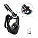 Snorkel Mask Full Face Anti-fog 180° Panoramic Diving Mask Upgraded Breath Free Snorkeling Mask Black Large