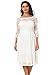 DILANNI Women's Vintage Formal Floral Lace 3/4 Sleeve Cocktail Party Tube Dress