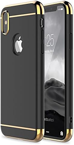 iPhone x case with Tempered Screen Protector Built in Ultra Slim Smooth Thin fit