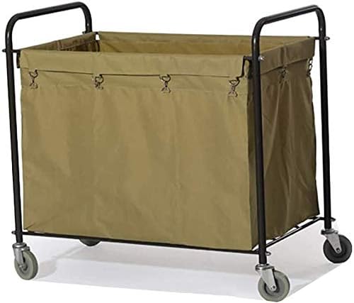 Lilis 洗濯カゴ ランドリー バスケット 取り外し可能なバッグとサービングカートトロリーホームステンレススチールハウスキーピングトロリー ランドリー 洗濯物用かごソーターのためのヘビーデューティーローリングホイールカート Modernzeg Hu