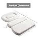 Stock Your Home Luxury Spa Bath Pillow Mat Features 3 Panel Nonslip Jacuzzi Pillow with Removable Suction Cups and Extra Thick Foam Cushion Providing Head Neck & Back Support for Ultimate Relaxation