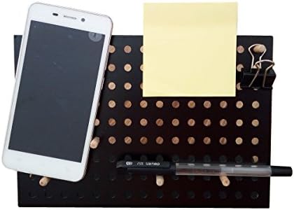 Metal Desktop Pegboard, Office Desk Organizer, Jewelry Organizer, Key Rack, Phone Holder, - Perfect For Phone, Jewelry, Accessories, Beauty Products, Eyeglasses, Mail, Keys, and Everything! (black)
