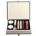 Mingting Wax Seal Stamp Kit,Mingting Classical Old-Fashioned Antique Wax Stamp Seal Kit Initial Letters Alphabet Set Gift Box with Vintage Wooden Handle and Brass Color Head(V)