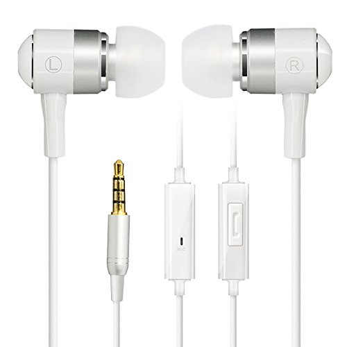COWIN HE1 In-ear Earbuds Noise Isolating Headphones, Waterproof Sweatproof Earbuds for Gym Running with Mic HD Dynamic Crystal Clear Sound, Ergonomic Comfort-Fit and 100% Compatibilty - White