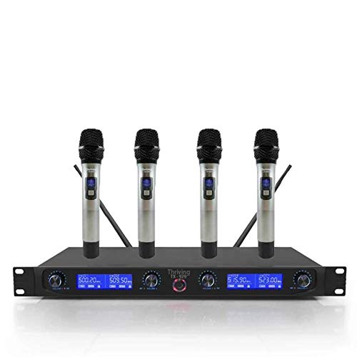 image for no!no! UHF Wireless Microphone System, 4 Channel 4 Handheld Whole Meta