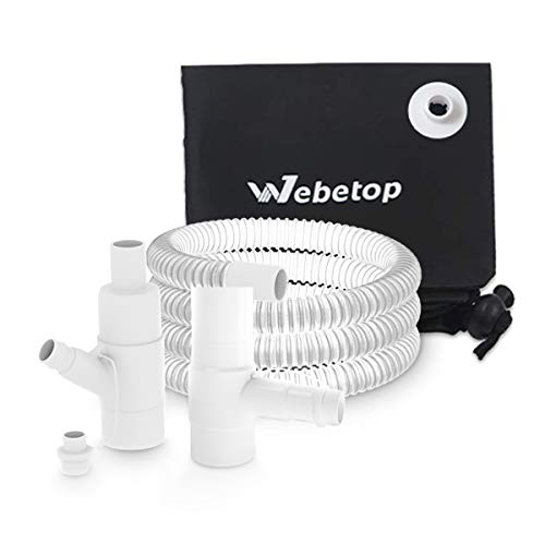 CPAP Hose Adatper Universal T Shape Adapter for All CPAP Tubes Connect with All Kinds of CPAP Cleaner Snug Fit for Heated Hose Airmini Hose with Sanitizing Bag and Mini Hose