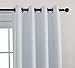 MIUCO Blackout Curtains Room Darkening Curtains Textured Grommet Window Curtains for Bedroom 2 Panels 52x63 Inch Long Greyish White