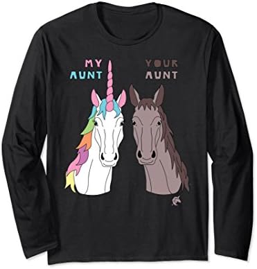Unisex My-Your Aunt Unicorn-Horse Large Black