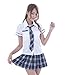 SSJ:Japan School Uniform Dress Cosplay Costume [US size 0,2,4,6,8] Tartan Check (0-2, gray)