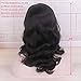 STfantasy Finger Wave Wig 1920s Retro Mid Length Long Curly Synthetic Hair for Women Cosplay Halloween Party Costume (Dark Black)