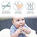 Baby Molar Teether | ZoLi Bunny Baby Teething Toy, Gum Massaging Molar Gums Relief, Easy to Hold and chew, BPA, Phthalate, and Toxin Free teether, Mist Blue + ash Grey (Pack of 2)