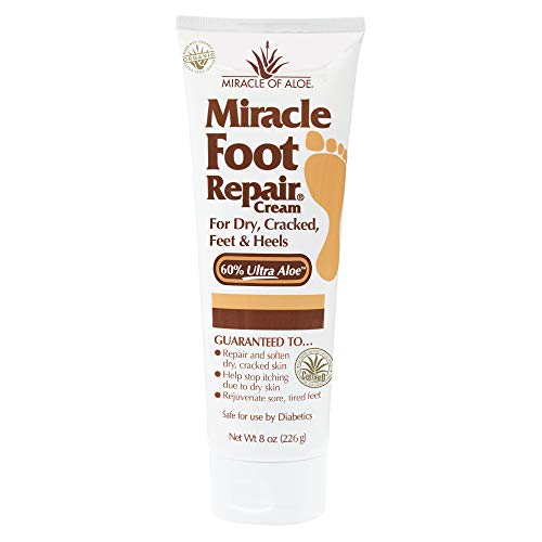 Miracle of Aloe, Miracle Foot Repair Cream with 60% UltraAloe 8 ounce tube - Thumbnail 5