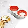 Draining Egg Boiler, Eggs Poacher Cup Microwaveable, Double Cup Egg Cooker Egg Steamer Kitchen Gadget, Microwave Food…