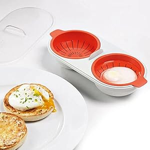 Draining-Egg-Boiler-Eggs-Poacher-Cup-Microwaveable-Double-Cup-Egg-Cooker-Egg-Steamer-Kitchen-Gadget-Microwave-Food-Grade-Cookware-Steamed-Egg-Set Draining Egg Boiler, Eggs Poacher Cup Microwaveable, Double Cup Egg Cooker Egg Steamer Kitchen Gadget, Microwave Food…