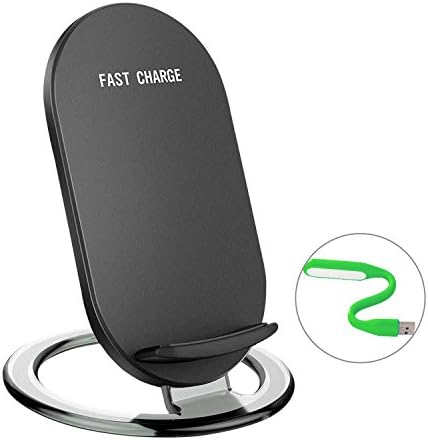 iPhone X Fast Wireless Charger, SUMT Qi Wireless Charger Pad Fast charge for Samsung Galaxy Note 8 S8 S8 Plus S7 S7 Edge Note 5 S6 Edge Plus and Stand for iPhone 8 , 8 Plus (No AC Adapter)