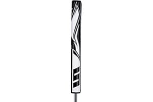 SUPER STROKE SuperStroke Zenergy Tour 2.0 Golf Putter Grip with No Taper Enhanced SPYNE Technology, New Multi-Zone Texturing and Tech-Port, Black/White