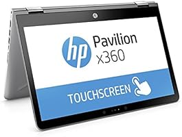 HP Pavilion x360 14-ba029ns - Ordenador Portátil convertible táctil de 14" FullHD (Intel Core i3-7100U, 4 GB RAM, 500 GB HDD, Intel HD Graphics 620, Windows 10); Plateado - Teclado QWERTY Español