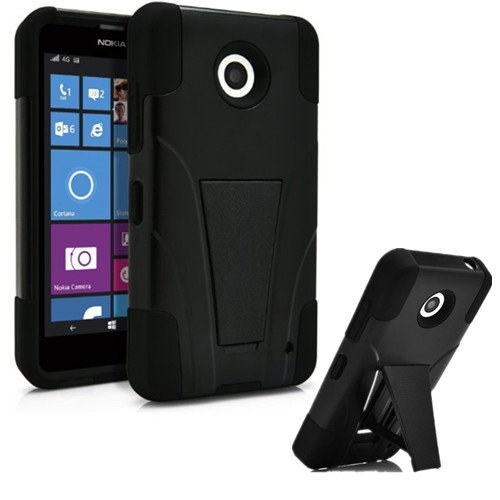 Nokia Lumia 635 Phone Case with Built in Kickstand for Nokia Lumia 635 - Black