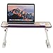 Tangkula Bed Table Adjustable Laptop Table, Portable Standing Bed Desk with Foldable Legs, Notebook Stand Reading Holder for Couch & Floor Sofa Breakfast Tray, Computer Riser, Outdoor Camping Tablethumb 1