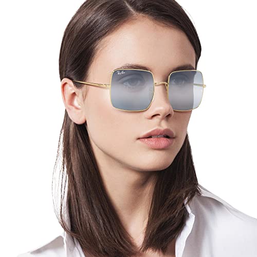Ray-Ban Women's RB1971 Square Sunglasses, Gold/Clear Gradient Blue, 54 mm  in Saudi Arabia | Whizz Sunglasses