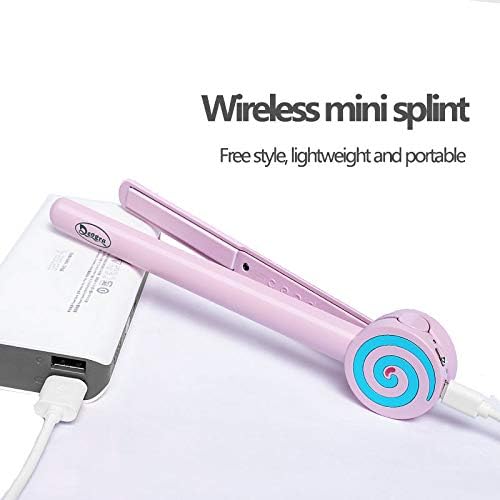Carmel Mini Splint Wireless USB Hair Curler Straight Volume Dual-use Does not Hurt Hair air Bangs Buckle Straight Clip