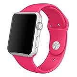 Apple Watch Band, Creazy® Sports Silicone Bracelet Strap Band for 38mm Apple Watch ,Hot Pink