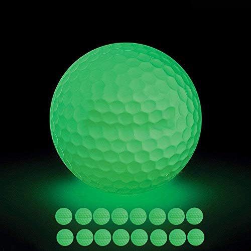 VinBee 16 Pack Luminous Night Golf Balls Glow in The Dark Best Hitting Tournament Fluorescent Golf Ball Long Lasting Bright Luminous Balls No LED Inside