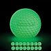 VinBee Glow Golf Balls in The Dark 16 Pack Light Up Golf Balls for Night Sports Glowing in The Dark Golf Ball Rechargeable by Sunlight and Flashlight