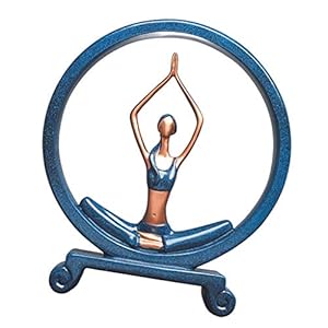 VANKOA Yoga Pose Statue – Namaste Yoga Figurine – Resin Meditation Sculpture – Yoga Desk Decor – E