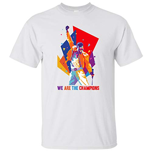 Freddie Mercury We are The Champions Shirt (White - S)