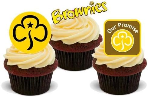 Brownies Mix- 12 Edible Stand Up Premium Wafer Cake Toppers