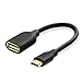 OTG USB Adapter, Besgoods 6Inch Short Micro USB 2.0 OTG Cable On The Go Adapter Male Micro USB to USB Female Cable Compatible Samsung s7 s6 Edge s4, Android, PS3, HTC or Tablets - Black
