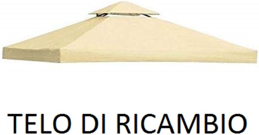 Telo Copertura Per Gazebo 3x3mt Con Airvent - Ricambio Ecrù Universale Per Aggancio Spigoli - Foto 14