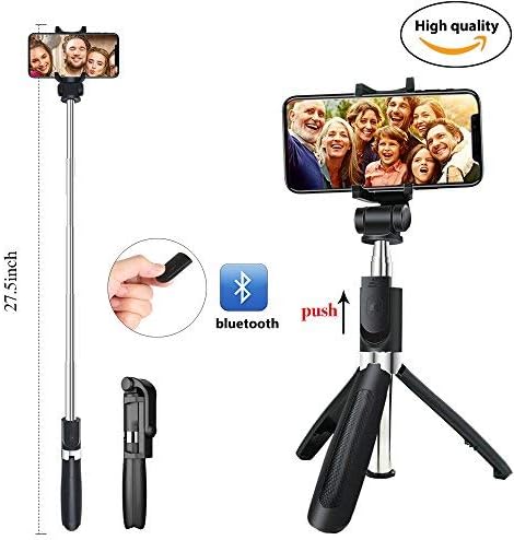 Udoo Selfie Stick Bluetooth, Extendable Selfie Stick Wireless Remote Tripod Stand Selfie Stick for iPhone X/iPhone 8/8 Plus/iPhone 7/iPhone 7 Plus/Galaxy Note 8/S9/S9 Plus/S8