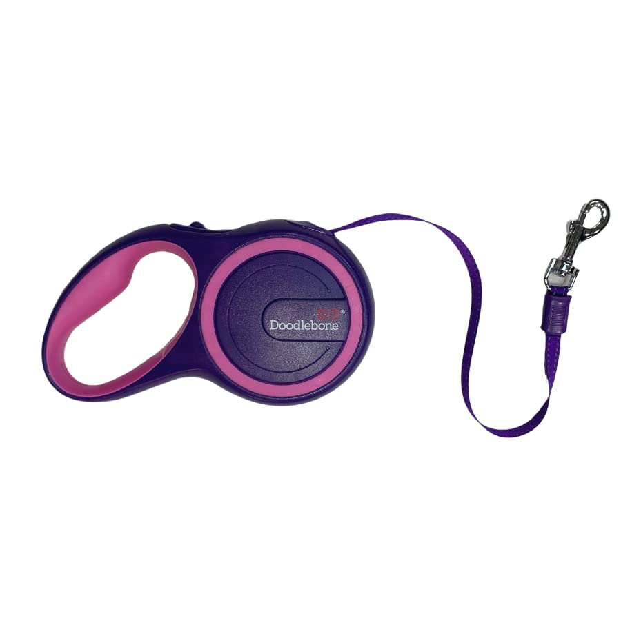 Doodlebone Retractable Dog Lead (8m, Blush/Violet)