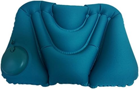 Pure Direct Inflatable Backpacking Pillow, Portable Ultralight Blow Up Pillow Camping Compact Soft Pillow for Travel, Hiking, Airplane, Train, Car with Ergonomic Neck &amp; Lumber Support (blue)