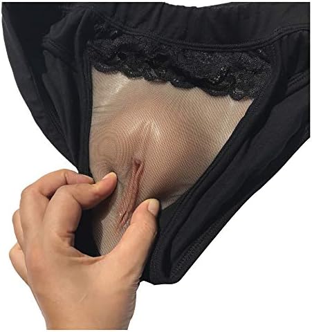 Crossdresser Camel Toe Hiding Men Hiding Shaping Camel Toe Panty Hiding Gaff Men's Lingerie Transgender Transvestite Hiding Underwear Camel Toe Panty,Black-L