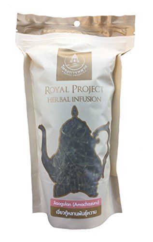 Dried jiaogulan, healthy herbal tea, royal project, net. wt. 50g.