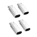 USB-C Adapter - ARKTEK i OS Lighting Cable (Female) to USB Type C (Male) - Charging Adapter with 56K Resistor, Compatible for Galaxy S20 Note 10 Pixel 4 and More, Sivler Aluminum (Pack of 4)