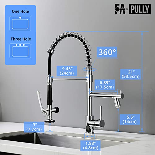 Fapully Kitchen Faucet with Pull Down Single Handle