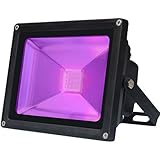 LANFU UV LED Black Light, High Power 10W Ultra Violet UV LED Flood Light IP65-Waterproof (85V-265V AC) for Blacklight Party Supplies, Neon Glow, Glow in The Dark, Fishing, Aquarium, Curing