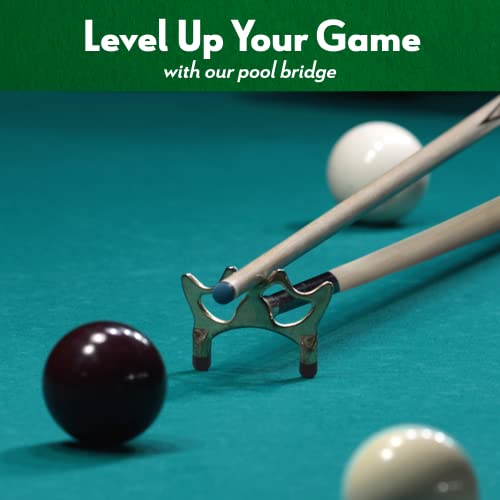 57" 2 Piece Pool Billiard Bridge Stick Cue with Regular, Spider and