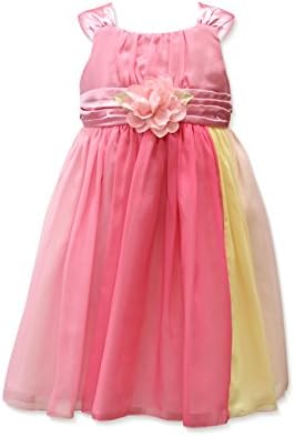 Baby-Toddler Mia Juliana Girls "PINK YELLOW CHIFFON" 12M-2T Dress (24M)