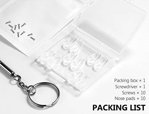 image for YR 15mm Soft Silicone Air Chamber Eyeglass Nose Pads, Eyeglass Repair 
