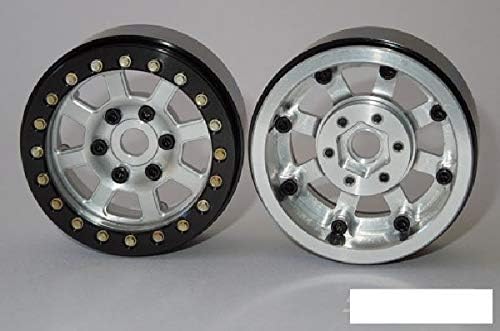 1.9" Assassin Ally Beadlock Wheels SILVER SSD00139 Vanquish SLW Hubs 12mm Hex