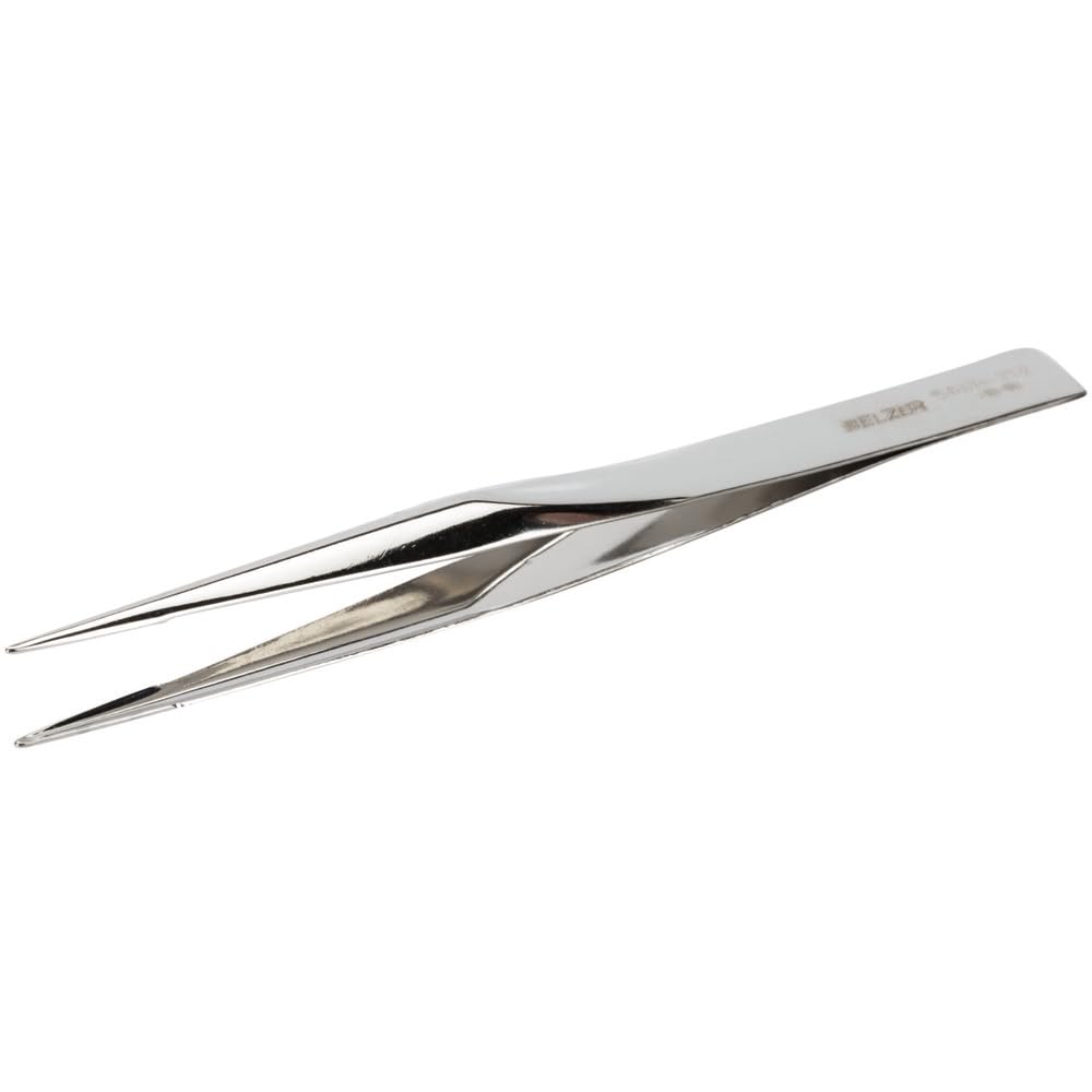 Bahco 5468-112 General Purpose Tweezers with Serrated Tips, Silver, 112 mm