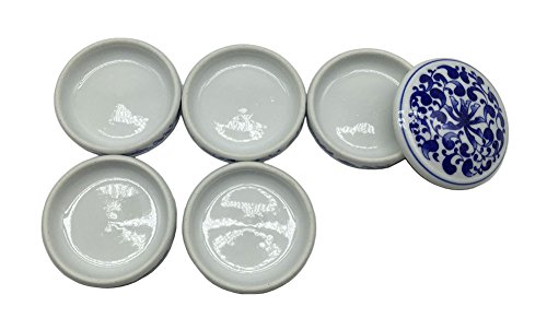 Easyou Trays Suite Porcelain Five-Layer Mixing Trays Set for Holding Painting Color Diameter: 3"